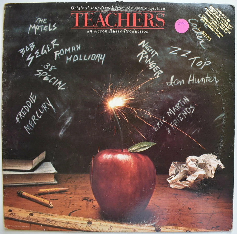 TEACHERS OST PROMO LP RECORD 1984 VARIOUS SOUNDTRACK CAPITOL FREDDIE MERCURY - Image 2 of 4