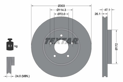 BREMSSCHEIBE MAZDA P. TRIBUTE 00-