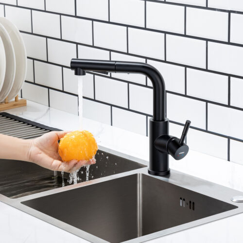 Niederdruck Küchenarmatur mit Ausziehbar Brause 360° Wasserhahn Spültischarmatur - Bild 3 von 11