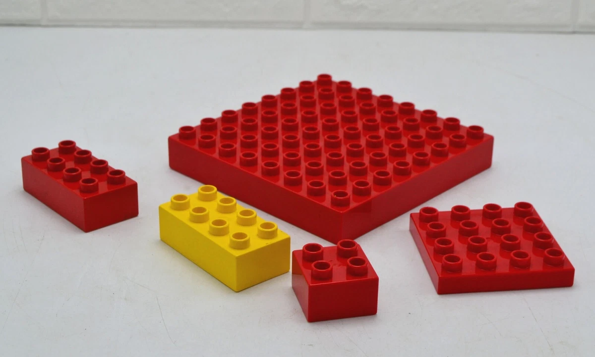 Lego Duplo Lot Of 5 Pieces 8x8 Thick Baseplate 2x8 2x2 4x4