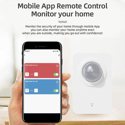 WiFi Motion Sensor Remote Monitoring 128° Detection Angle USB And