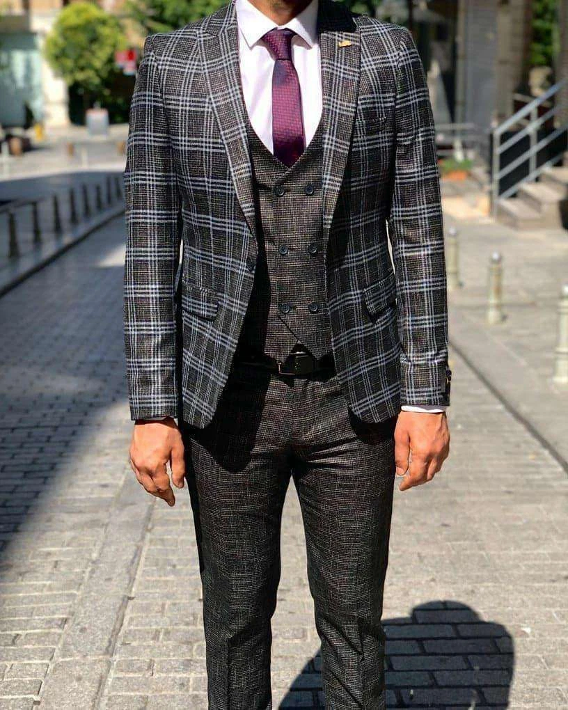 Tartan 3 piece suit outlet