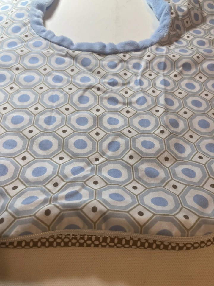 Funda de Almohada Boppy Patrón Azul Forma de U Poliéster Mezcla de Algodón Cremallera Uso Funciona Foto 3 de 4