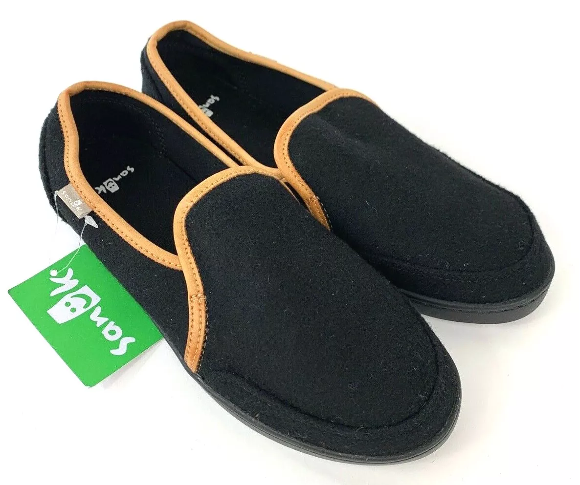 Sanuk Women s Pair O Dice Wool Slip On Sneaker Black Shoes 1097553
