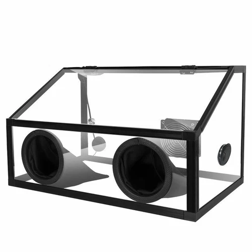 Dust Box 110V 3mm Fully Enclosed Electric Grinding Table Polisher Acrylic Cover - Picture 7 of 13