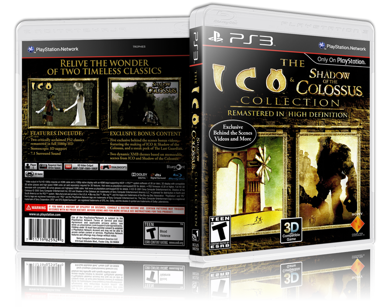 Ico & Sotc Collection PS3 alternate Cover  Shadow of the colossus, Colossus,  Shadow