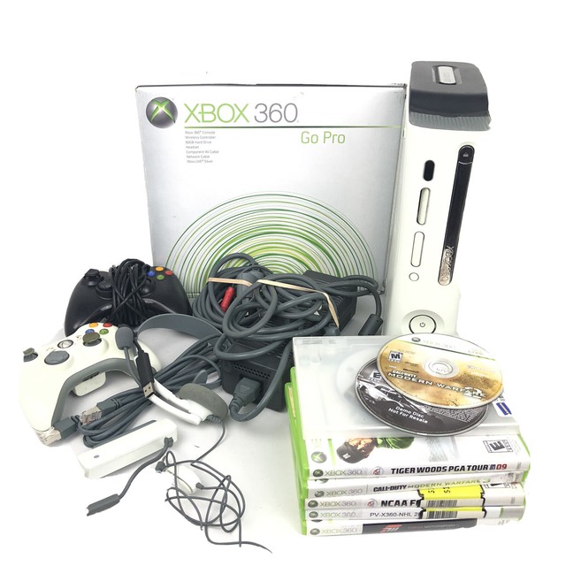 Microsoft Xbox 360 Pro System Bundle 60GB White Console for sale online
