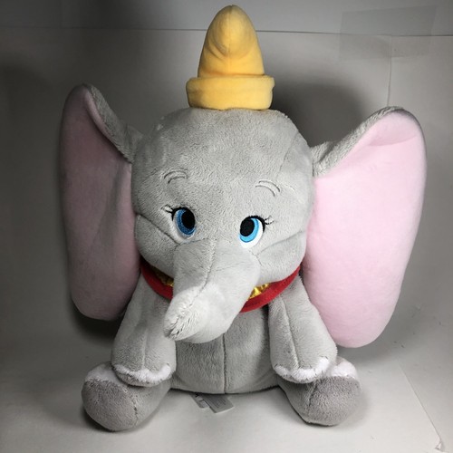 Disney Plush Dumbo Flying Elephant 15” Stuffed Animal Toy Grey Red Yellow