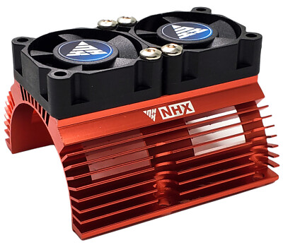NHX V2 1/8 Heatsink w/ Twin High Speed Tornado Cooling Fan Red: E-REVO 2.0