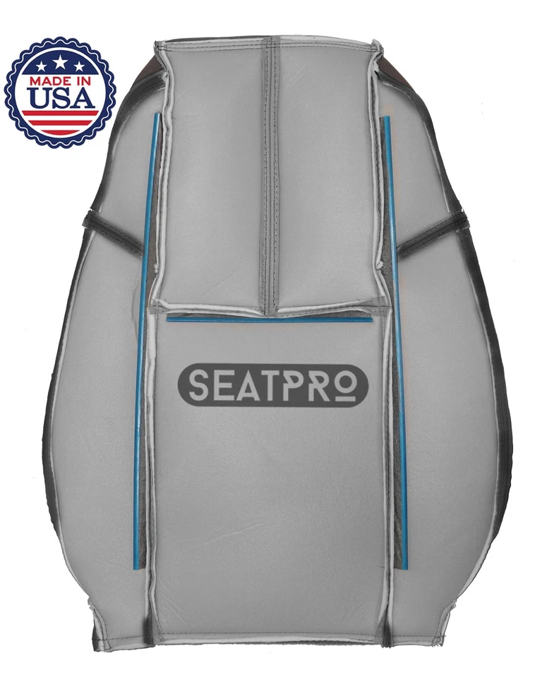 Chevy Avalanche LS LT 2011 2012 cubierta de asiento de cuero delantera inclinada negra y gris Foto 4 de 4