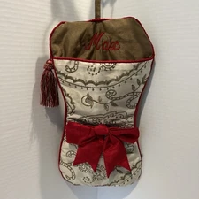 Frontgate dog bone shaped Stocking PERFECT Elegant monogram  Max