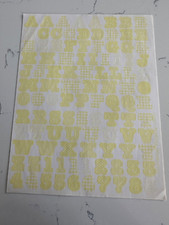 Making Memories Large Pattern PastelYellow Upper/Lower Case ABC/123 Scrapbooking