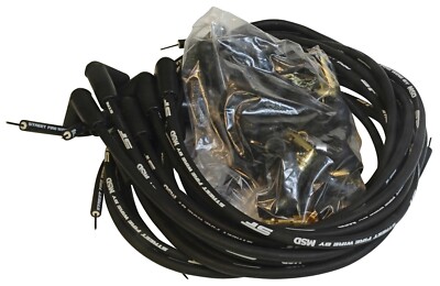 MSD 5553 Street Fire 8mm Spark Plug Wire Set 8-Cyl 90° Boot Socket/HEI Universal