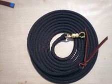 22' BLACK LONGE LINE WITH PARELLI TWIST SNAP FOR NATURAL HORSE TRAINING