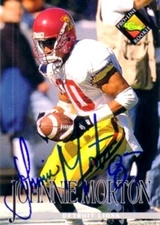 Johnnie Morton autographed signed auto 1994 USC Trojans Pro Line Rookie Card RC