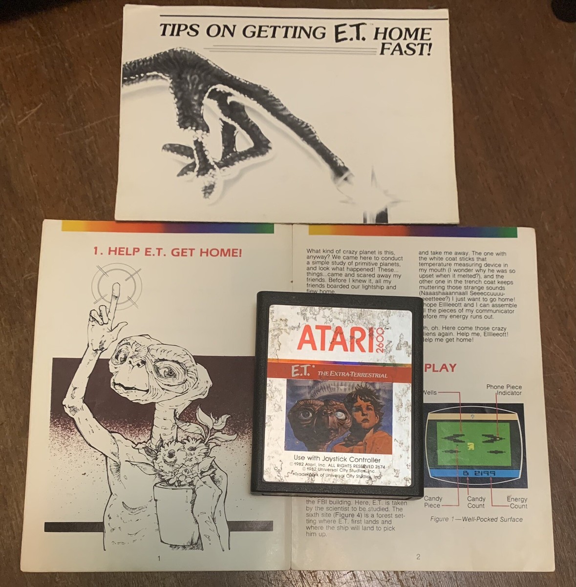 E.T. The Extra-Terrestrial ATARI 2600 GAME AND MANUAL tested