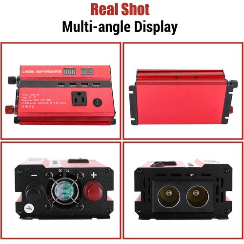 Inversor de corriente 5000W/3000W convertidor de 12V a 110V 3AC + 4 puertos USB pantalla LCD - Imagen 85 de 113