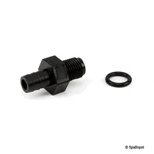 Drain Plug Barb Adapter for Hot Tub Spa Pumps - 1/4"MPT x 3/8" w/O-ring 672-4350