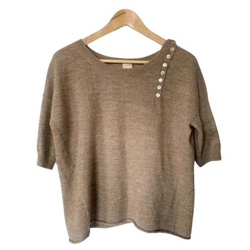 Baby Alpaca Neutral Button Oversized 