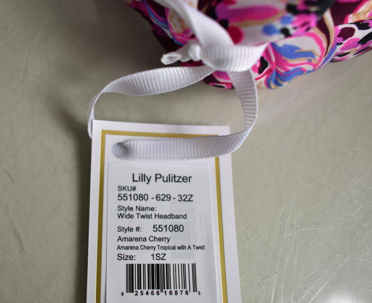 Lilly Pulitzer Amarena Cherry Tropical Wide Twist Headband AND Scrunchie Set Amazon.com: Lilly Pulitzer Women main image 4