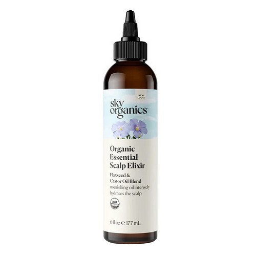 Elixir esencial para cuero cabelludo de linaza y aceite de ricino 6 OZ de Sky Organics - Imagen 1 de 1