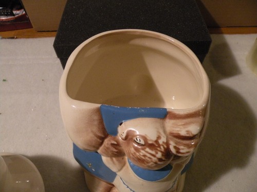 VASO BISCOTTI CONIGLIO MAMMA CON BAMBINO CONIGLIO ALTEZZA 13'' - Foto 3 di 4