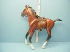 Miniature Breyer Pony wi Bridle & Saddle by Prestige Leather 1/12th Scale