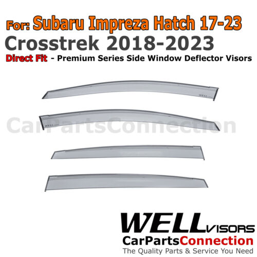 WellVisors Window Visors 2017-2023 For Impreza Hatchback Sun Visors Deflectors - Picture 1 of 10