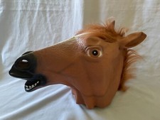 Horse Head Mask Latex Adult Size Full Head Halloween Mask