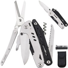 20-in-1 Portable Outdoor Survival Multi Tool Plier Compact Pocket Knife Scissors