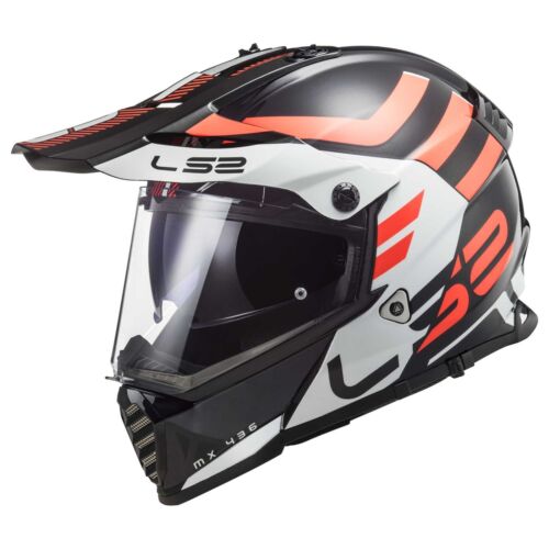 LS2 MX436 Pioneer Evo Adventurer black white size XXL enduro helmet motorcycle helmet - Picture 1 of 6