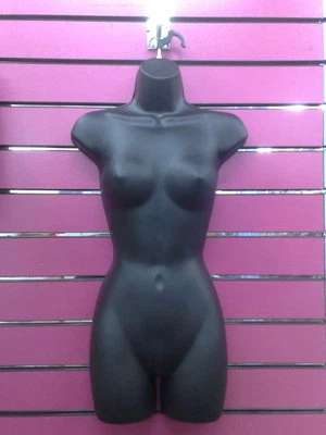 NEW Hanging FEMALE Body TORSO Display Mannequin (fullsdl)-BLACK