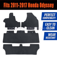 New Front Rear Floor Mats Carpet Waterproof Velour For 2011-2017 Honda Odyssey New Front Rear Floor Mats Carpet Waterproof Velour For 2011-2017 Honda Odyssey