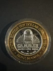 Gambler Downtown Reno .999 Fine Silver Coin Limited Edition $10 Casino Token
