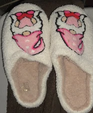 Gnome Slippers White Fur Slippers