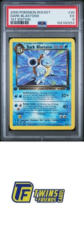 2000 Pokemon Rocket #20 Dark Blastoise 1st Edition PSA 5