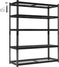 60x24x72" Garage Storage Shelving Units 5-Tier Adjust 2000LBS Metal Utility Rack