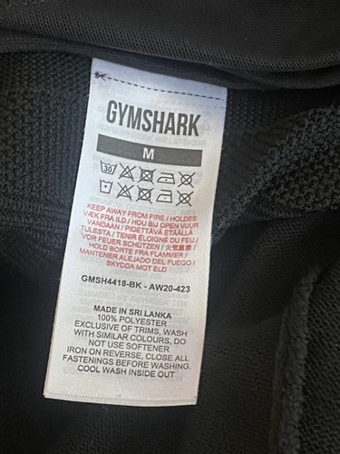 Gym Shark Shorts Black Drawstring Zipper Pockets Medium - Picture 6 of 6