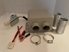 Electric Car Heater 800W 2 Hole 12V DC Heating Fan Defogger Defroster