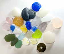 rare color Genuine Surf Tumbled sea glass from japan