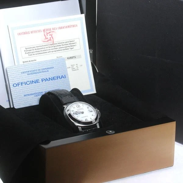 Panerai — Officine Panerai Luminor Marina PAM00049 40mm White Dial Automatic Watch #C3839
