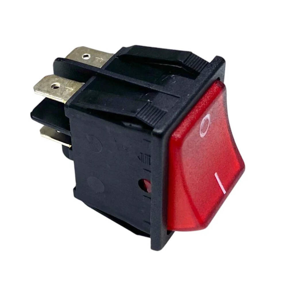 W4 250V Double Pole Rocker Red Illuminated On/Off Switch
