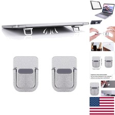 2PCS Portable Ergonomic Laptop Stand - Invisible Self-Adhesive Riser for Desks