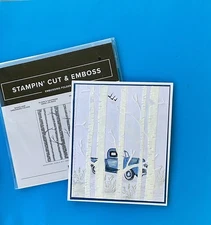 Stampin' Up! WINTER SNOW Holiday Embossing Folder - Brand New