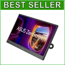 16” Full HD ZenScreen Portable Monitor - Matte Surface, 360° Kickstand Included