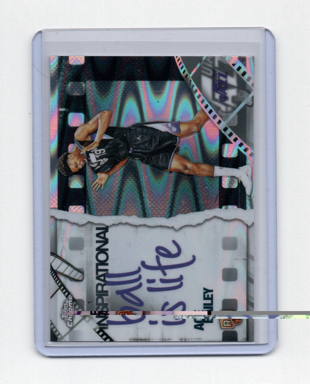 2025-26 Topps Chrome Ace Bailey Inspirational Raywave Refractor Jazz RC