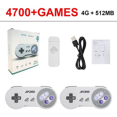 4700+ Retro Videospielkonsole 4K HD TV Spiel Stick ink. 2 Wireless Controller DE