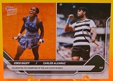 2025 Topps Now Tennis Coco Gauff Carlos Alcaraz TN-GA1 Roland Garros Champions