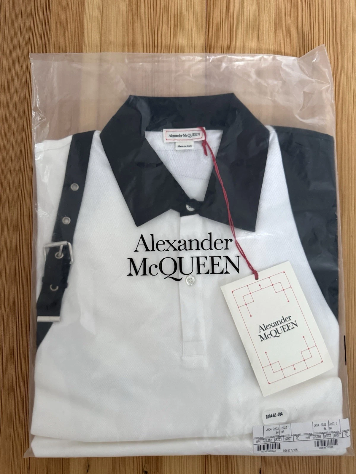Alexander McQueen — Alexander McQueen Men’s White Harness Polo Shirt XL