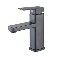 Black Chrome Bathroom Faucet Hot Cold Mixer Sink Tap